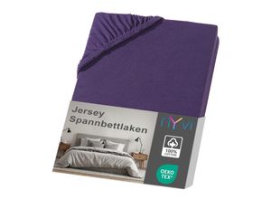 4255636630664 - NYVI Jersey Spannbettlaken DreamScience für Matratzen bis 22 cm Höhe - Weich & Anschmiegsam Rundumgummizug Bügelfrei Farbeaubergine Größe90x200 - 100x200 cm 4255636630664 - NYVI Jersey Spannbettlaken DreamScience für Matratzen bis 22 cm Höhe - Weich & Anschmiegsam Rundumgummizug Bügelfrei Farbeaubergine Größe90x200 - 100x200 cm