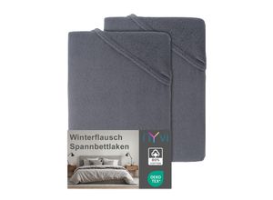 4255636639537 - NYVI Spannbettlaken DreamScience Winterflausch für Matratzen bis 22 cm Höhe - Wärmendes & Kuschelweiches Winter Bettlaken Spannbetttuch Farbeanthrazit Größe180 - 200x220 + 40 cm Boxspringbett (2er Pack) 4255636639537 - NYVI Spannbettlaken DreamScience Winterflausch für Matratzen bis 22 cm Höhe - Wärmendes & Kuschelweiches Winter Bettlaken Spannbetttuch Farbeanthrazit Größe180 - 200x220 + 40 cm Boxspringbett (2er Pack)