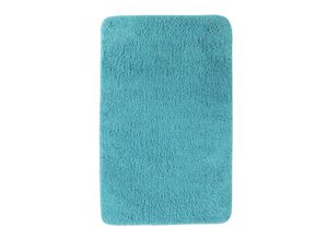4255636641646 - NYVI Badematte NYVISpa Lasalle - Badezimmerteppich - Rutschfest Saugfähig Schnell Trocknend Fußbodenheizung geeignet Waschbar Weich FarbeAqua GrößeBadematte 60x90 cm