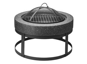 4255659200851 - Grill Fire Pit mit Grillfunktion aus Metall mit Grillrost und Feuerhaken