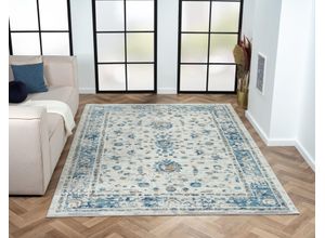 4255663126772 - Teppich MYFLAIR MÖBEL & ACCESSOIRES My Heriz Teppiche Gr B L 200 cm x 290 cm 8 mm 1 St braun (beige blau grau) Orientalische Muster Kurzflor klassisches Orient Design besonders weich durch Microfaser