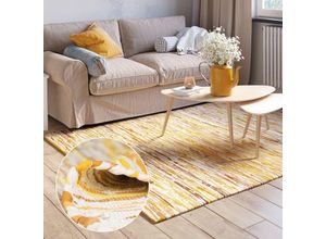 4255663135279 - Teppich Saroya 110cm x 60cm Farbe Gold Mix rechteck