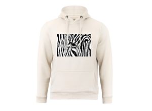 4255664202529 - Cotton Prime® Kapuzensweatshirt Black & White Zebra Eye