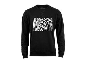 4255664209672 - Cotton Prime® Sweatshirt Black & White Zebra Eye