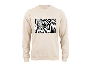 4255664209788 - Cotton Prime® Sweatshirt Black & White Zebra Eye