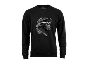 4255664210456 - Cotton Prime® Sweatshirt Affe Cool Monkey mit Brille