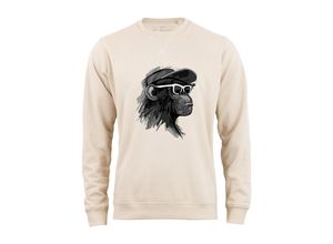 4255664210524 - Cotton Prime® Sweatshirt Affe Cool Monkey mit Brille