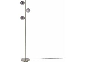 4255664804792 - Beliani - Stehlampe aus Metall mit 3 Lichtern Metallleuchte silber Wohnzimmer Schlafzimmer modern - Silber