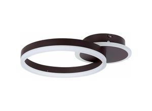 4255664810847 - Beliani - led Leuchte Braun Aluminium Einzelner kreisförmige Ring runder Sockel Glam Minimalistisch Wohnzimmer Schlafzimmer - Braun