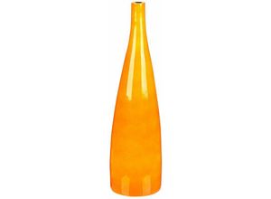 4255664811660 - Beliani - Blumenvase Orange Terrakotta 50 cm Handgemacht Langer Hals Schmale Öffnung Flaschenform Bodenvase Deko Accessoires Wohnzimmer Schlafzimmer