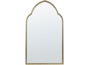 4255664811899 - Beliani - Wandspiegel Gold Metall 54 x 100 cm mit Rahmen Orientalisch Glamourös Handgemacht Wohnzimmer Flur Esszimmer Wanddeko Dekoration Accessoires