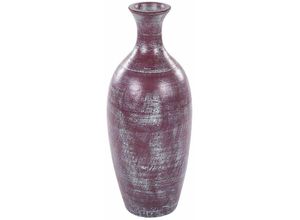 4255664813886 - Beliani - Dekorative Vase aus Terrakotta braun gealterter Oberfläche im natürlichen Stil für Trockenblumen