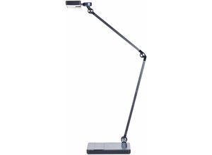 4255664817242 - Beliani - led Schreibtischlampe Schwarz Aluminium 73 cm mit Ladefunktion Ladestation Verstellbar Modernes Design Minimalistisch für Büro Schreibtisch