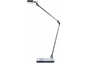 4255664817259 - Beliani - led Schreibtischlampe Silber Aluminium 73 cm mit Ladefunktion Ladestation Verstellbar Modernes Design Minimalistisch für Büro Schreibtisch