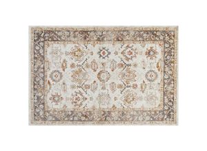 4255664818898 - Beliani - Teppich Beige 200 x 300 cm Rechteckig Kurzflor Orientalisches Muster Vintage Stil Modern für Wohnzimmer Schlafzimmer Flur