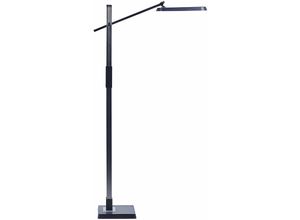 4255664819536 - Beliani - LED-Stehlampe Dunkelgrau Metall und Kunststoff 144 cm Dimmbar cct Verstellbarer Arm und Schrim Modern Bogenlampe Beleuchtung Heim Büro