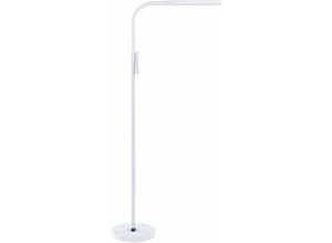 4255664819543 - Beliani - LED-Stehlampe Weiß Kunststoff 160 cm Höhe Dimmen Fernbedienung Moderne Beleuchtung Heimbüro - Weiß