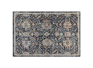 4255664820006 - Beliani - Teppich Dunkelblau 200 x 300 cm Rechteckig Kurzflor Orientalisches Muster Vintage Stil Modern für Wohnzimmer Schlafzimmer Flur