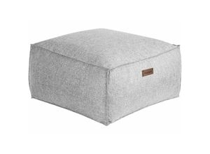 4255664825421 - Beliani - Pouf Grau Leinenoptik 50 x 50 cm mit EPS-Perlen Abnehmbarem Bezug Quadratisch Modern Skandi Bodenkissen Sitzpouf Sitzmöbel Indoor