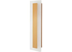 4255664827425 - Beliani - Außenwandleuchte led Gold Metall und Acryl 30 cm Modern Rechteckig Lang Beleuchtung für Außen Draußen Terrasse Balkon Ausstattung - Gold