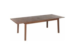 4255664829047 - Gartentisch Dunkelbraun Akazienholz 180 x 100 cm Ausziehbar 240 x 100 cm Rechteckig Modern Outdoor Terrasse Balkon Möbel Garten Ausstattung - Dunkler