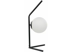 4255664832306 - Beliani - Tischlampe Schwarz   Weiß aus Metall u Glas 47 cm Kugelform Modernes Design für Wohnzimmer Schlafzimmer Homeoffice - Weiß