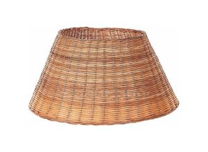 4255664839404 - Beliani - Weihnachtsbaumkragen Braun Rattan Rund 50 cm Weihnachtsbaum Rock Schürze Hüllle Kragen Korb Ring Halsband Abdeckung für Christbaumständer