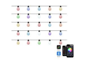 4255664842527 - Led Girlande Bunt pvc 900 cm 25 Lichter rgb Farbwechsel mit Fernbediengung App-Steuerung Timer Schalter Outdoor Indoor für Weihnachtsbaum