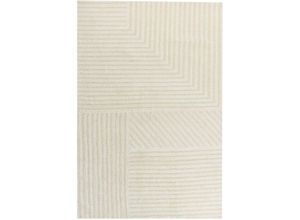 4255664843074 - Beliani - Teppich Beige aus Wolle 200 x 300 cm Rechteckig Gestreiftes Muster für Wohnzimmer Schlafzimmer Flur 4255664843074 - Beliani - Teppich Beige aus Wolle 200 x 300 cm Rechteckig Gestreiftes Muster für Wohnzimmer Schlafzimmer Flur