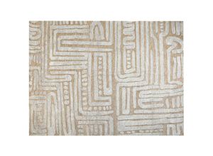 4255664843159 - Teppich Beige   Grau 300 x 400 cm Rechteckig Abstraktes Muster für Wohnzimmer Schlafzimmer Flur