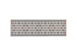 4255664845580 - Beliani - Teppich Läufer Mehrfarbig Stoff Rechteckig 60x200 cm Kurzflor Orientalisches Muster Rutschfest Maschinengewebt für Fußbodenheizung Flur