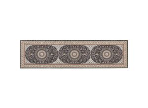 4255664845726 - Beliani - Teppich Läufer Mehrfarbig Stoff Rechteckig 80x300 cm Kurzflor Orientalisches Muster Rutschfest Maschinengewebt für Fußbodenheizung Flur