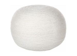 4255664845894 - Beliani - Pouf Sandbeige aus Jute rund ⌀ 46 cm Boho Stil Indoor Sitzpouf für Wohnzimmer Schlafzimmer Flur Diele Garderobe