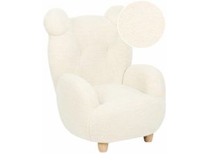 4255664846143 - Beliani - Kindersessel weiß Polyester Polsterung Kinderzimmermöbel Sessel für Kinder Modernes Design Bärenform