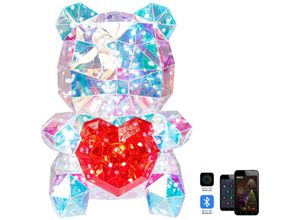 4255664846426 - Beliani - Smart led Dekoration Mehrfarbig Kunststoff 30 cm Teddybärform mit App-Steuerung mit Stromanschluss zum Aufstellen für Innen Deko