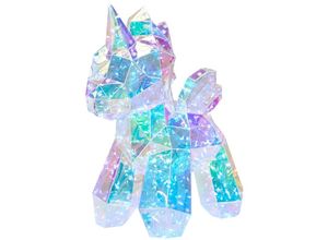 4255664846433 - Led Dekoration Mehrfarbig Kunststoff 35 cm Einhornform Niedlich mit Stromanschluss zum Aufstellen für Innen Deko Tischdekoration Kinderzimmer