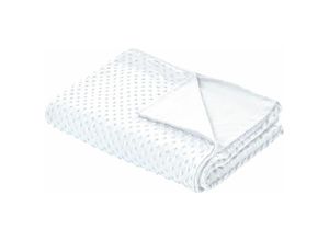 4255664847645 - Beliani - Bezug für Gewichtsdecken Cremeweiß Minky-Stoffbezug 100 x 150 cm Flauschig Strukturiert Modern Ersatzbezug Therapiedeckenbezug mit Schlaufen