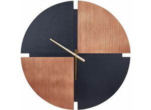 4255664849694 - Beliani - Wanduhr Heller Holzfarbton und Schwarz MDF-Platte Rund ø 60 cm Ohne Ziffernblatt Modern für Wohnzimmer Küche Schlafzimmer Wanddekoration