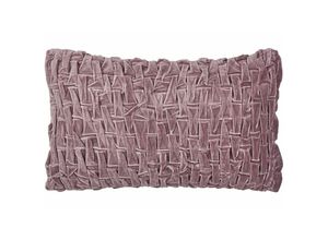 4255664850393 - Beliani - Dekoratives Kissen Violett Samt 30 x 50 cm Modern Traditionell Wohnzimmer Schlafzimmer Kissen