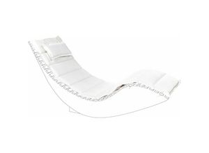 4255664854964 - Auflage für Gartenliege Cremeweiß Polsterbezug 180 x 60 x 5 cm Gartenmöbel