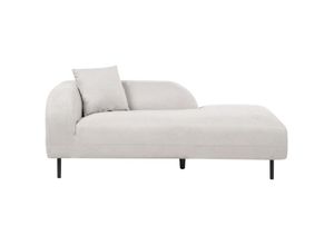 4255664860675 - Beliani - Chaiselongue Hellgrau Leinen Linksseitig mit Kissen Modernes Design Retro Stil Relaxliege für Wohnzimmer Schlafzimmer Indoor