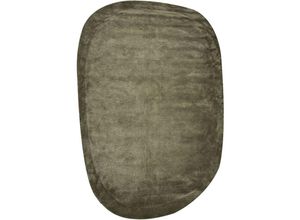 4255664861252 - Beliani - Teppich Olivgrün aus Viskose 200 x 300 cm Unregelmäßige Asymmetrische Form Handgetuftet Modern für Wohnzimmer Schlafzimmer