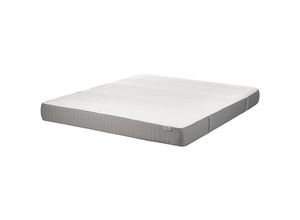 4255664866035 - Beliani - Schaumstoffmatratze Mittel Weiß u Grau Memory Schaum 180x200 cm 20 cm Hoch Abnehmbarer Bezug Reißverschluss 7 Zonen Matratze für Doppelbett