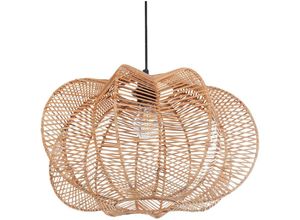 4255664869401 - Beliani - Hängelampe Naturfarben aus Rattan Boho Stil Modern Hängeleuchte für Esstisch Esszimmer Wohnzimmer Schlafzimmer