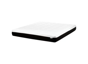 4255664869852 - Beliani - Gelschaummatratze hart weiß und schwarz Reißverschluss abnehmbarer Polyesterbezug Schlafzimmerzubehör