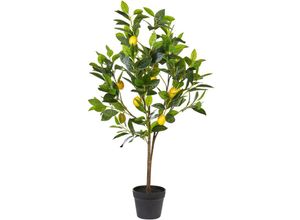 4255664873132 - Kunstpflanze Zitronenbaum Grün 105 cm im Blumentopf Künstlich Indoor Dekoration Wohnaccessoires