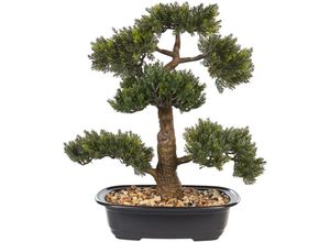 4255664873231 - Kunstpflanze Bonsai Baum Grün 44 cm im Blumentopf Künstlich Indoor Dekoration Wohnaccessoires