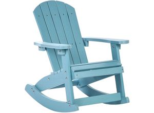 4255664874542 - Beliani - Garten Schaukelstuhl für Kinder Hellblau Kunstholz Breite Armlehnen Muskoka Adirondack Stil Terrasse Outdoor