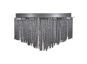 4255664875204 - Kronleuchter Silber Metall Aluminium Stäbe Chrom-Finish Moderne Stil Wohnzimmer Beleuchtung