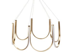 4255664875341 - Beliani - Kronleuchter Gold Aluminium Pendelleuchte mit LED-Beleuchtung Moderner Stil